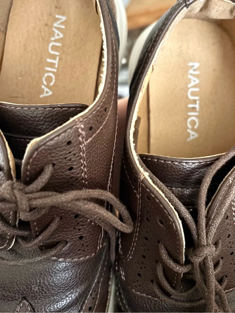 Nautica Dark Brown Wingdeck Oxford Sneakers